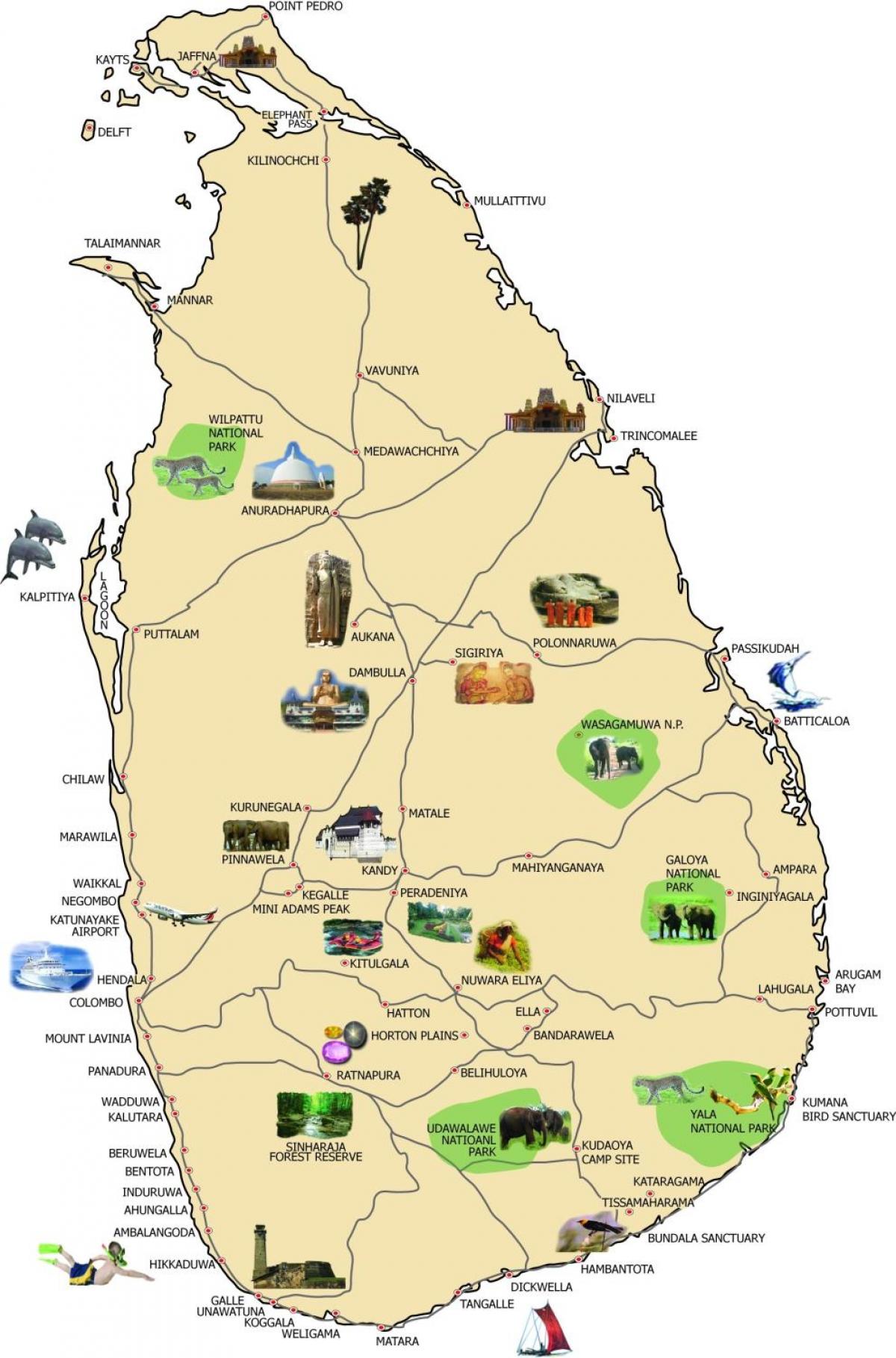 Karte von bentota Sri Lanka