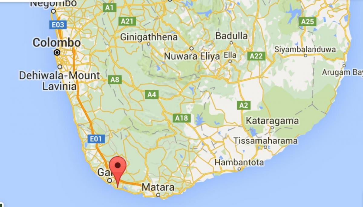  Karte von Süd-west-Sri Lanka