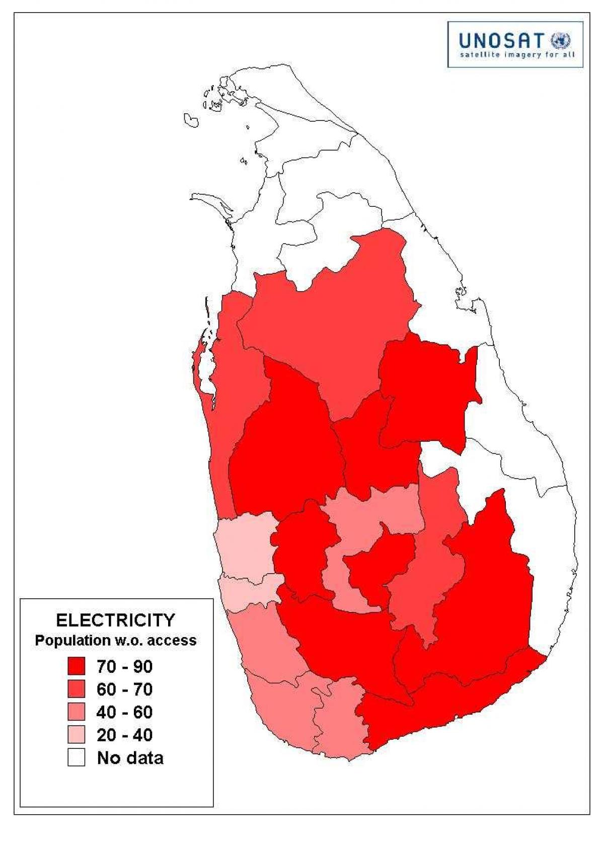 Sri Lankas Bevölkerung Karte