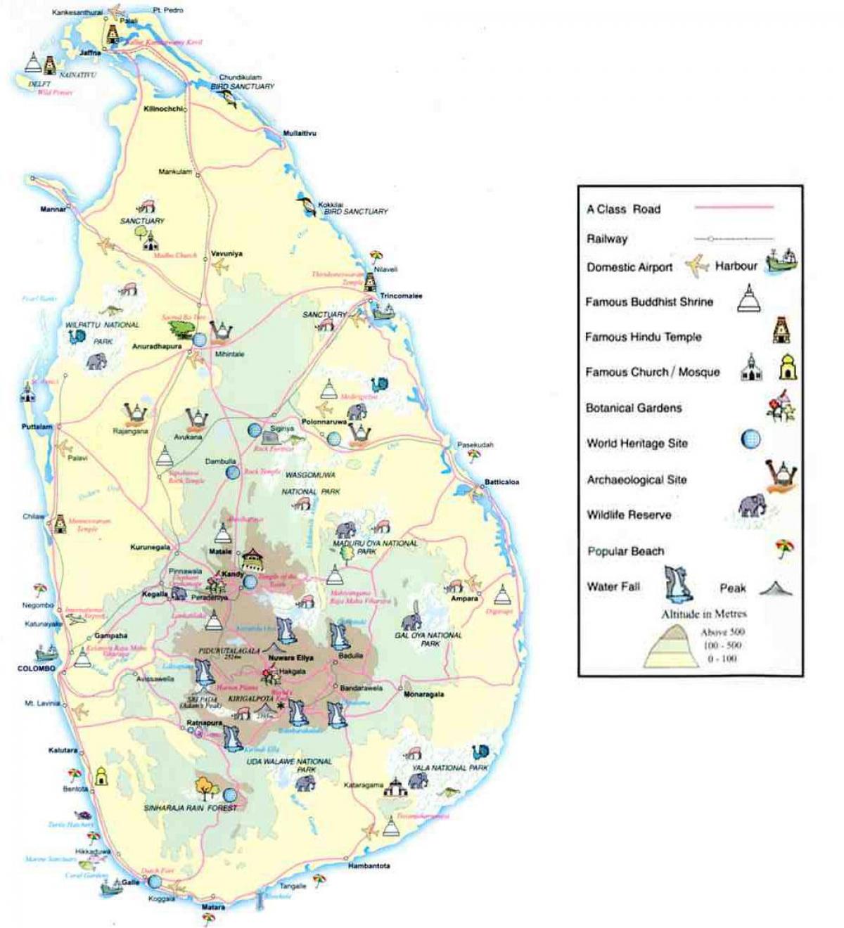 Karte von Sri Lanka Karte Informationen