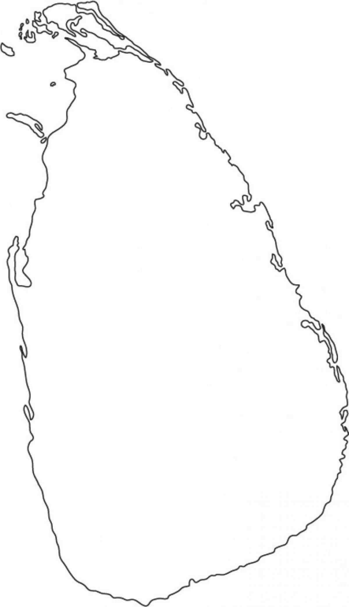 Sri Lanka leere map