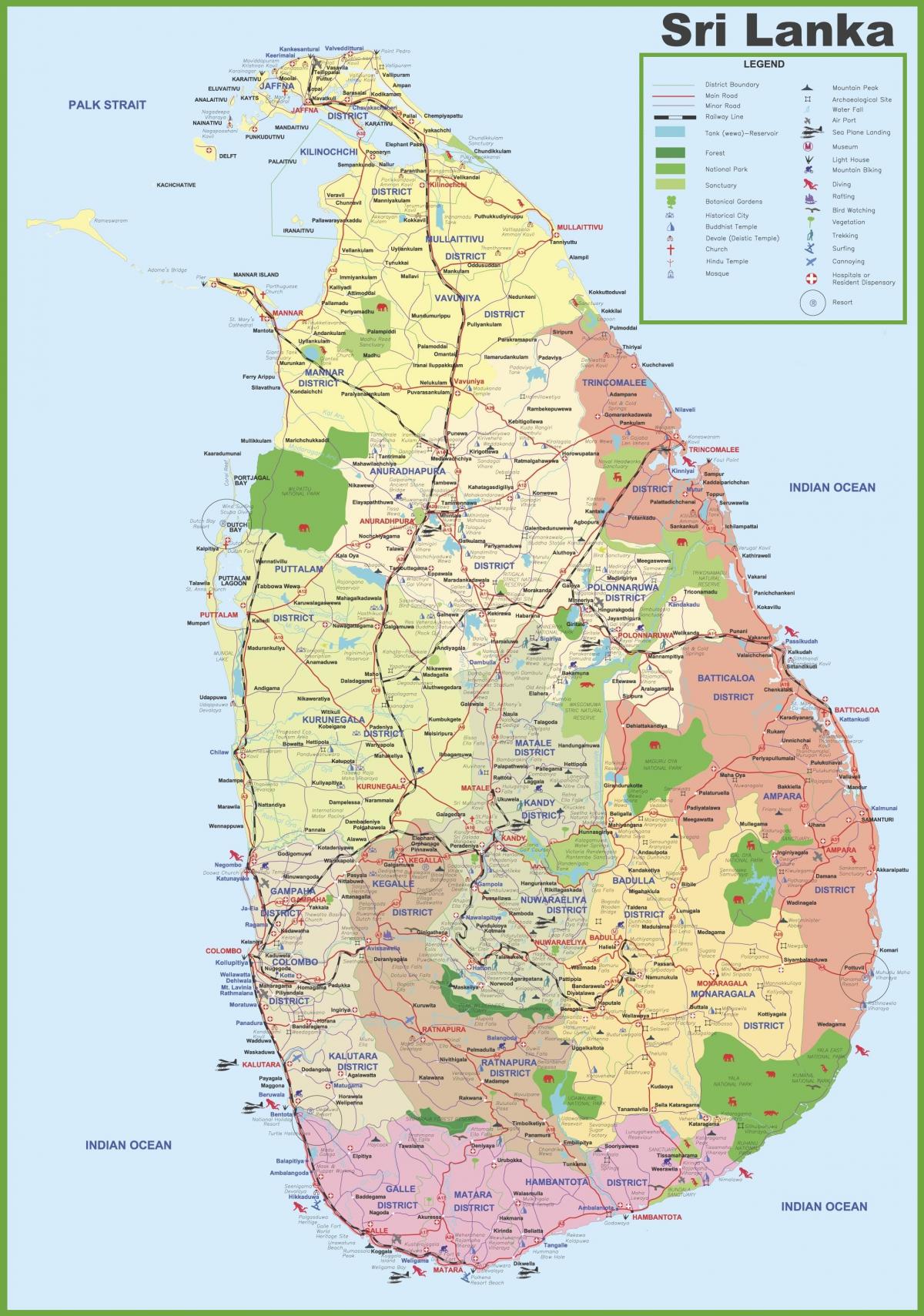 Karte von Sri Lanka Dorf