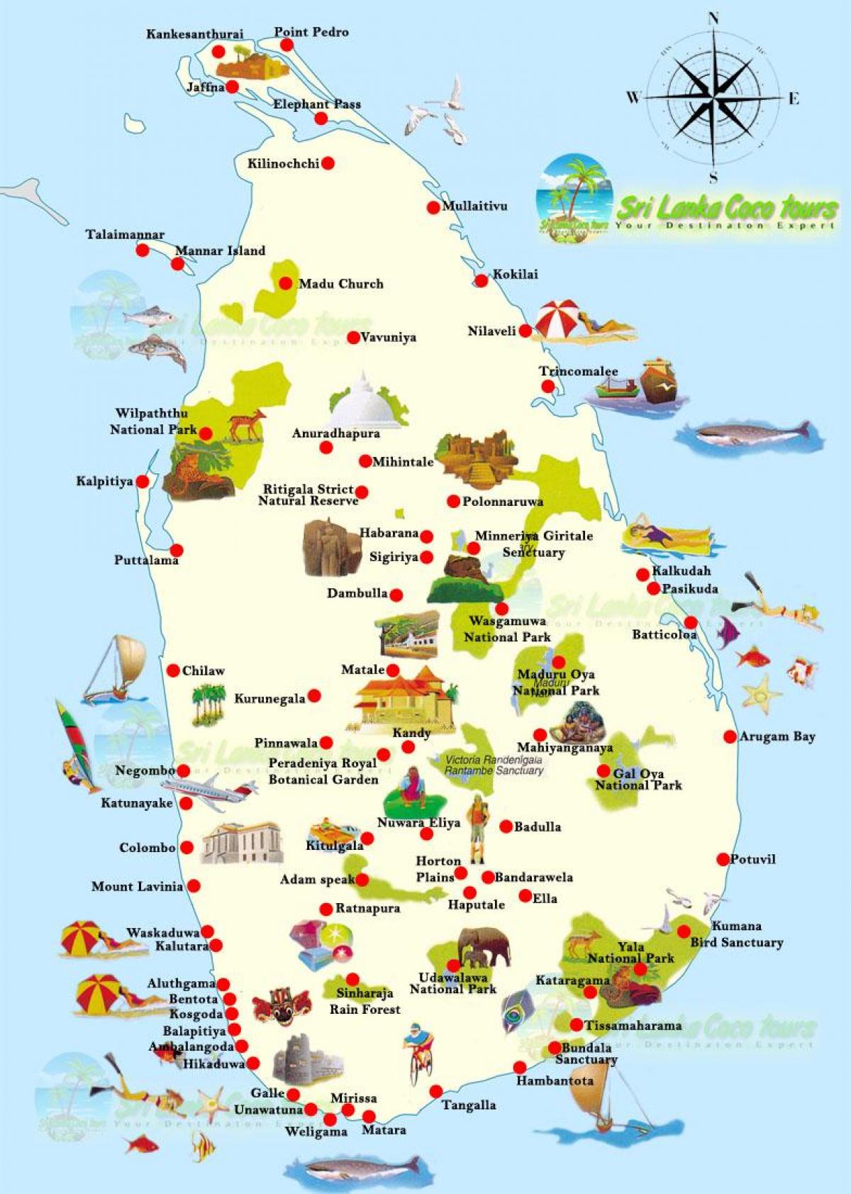 Karte unawatuna Sri Lanka