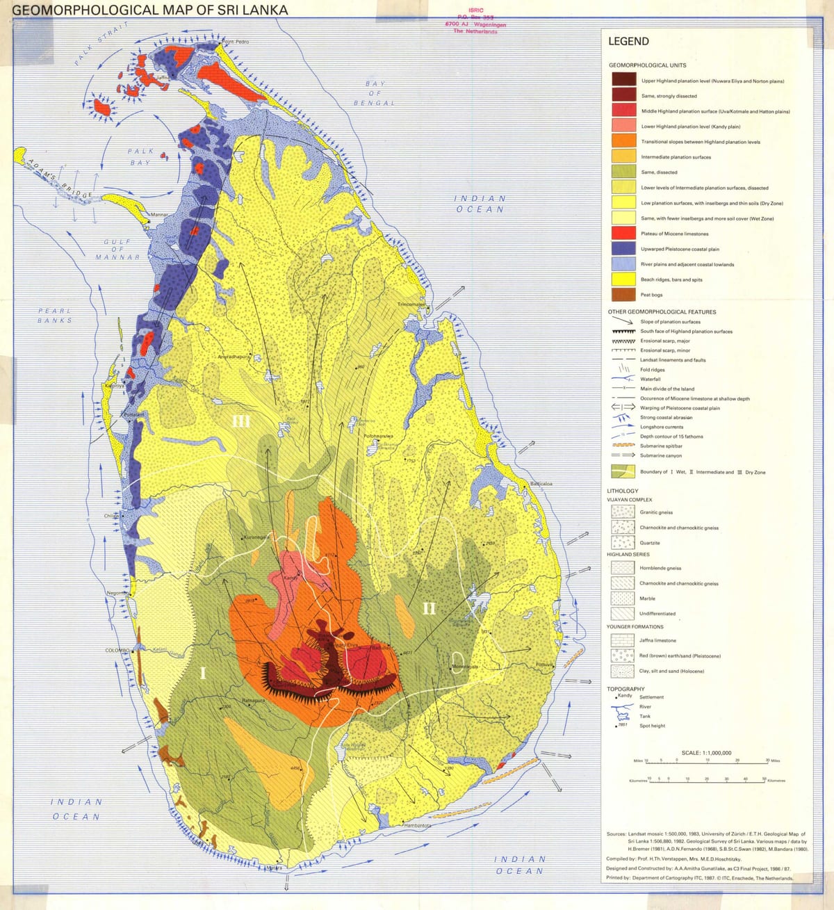 Karte der Boden-Karte von Sri Lanka