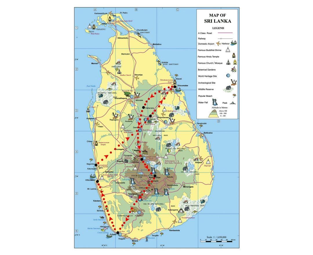 anzeigen von Symbolen in Sri Lanka