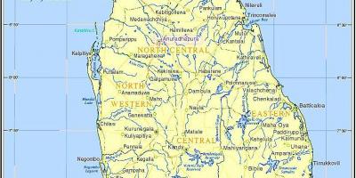 Sri Lanka-Bahn-Netz Karte