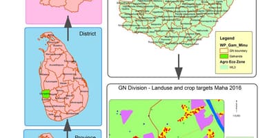 Karte von gn-division map Sri Lanka
