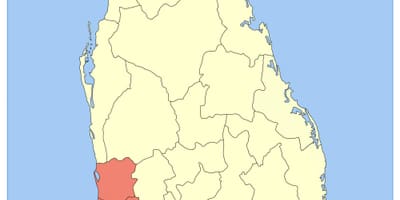 Karte von Sri Lanka, western province