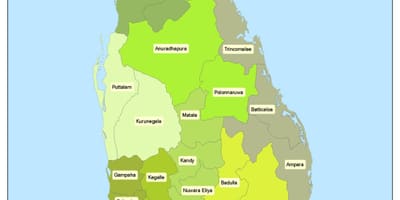 Karte von Sri Lanka district anzeigen in tamil