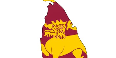 Karte von Sri Lanka fahne