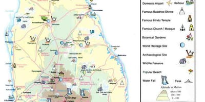Karte von Sri Lanka Karte Informationen