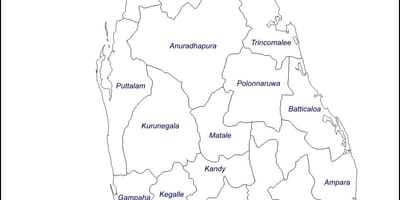 Sri Lanka Karte Zeichnung