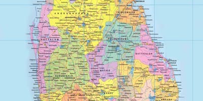 Karte von Sri Lanka road map sinhala