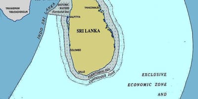 Karte von Sri Lanka Meer