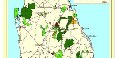 Nationalparks von Sri Lanka Karte anzeigen