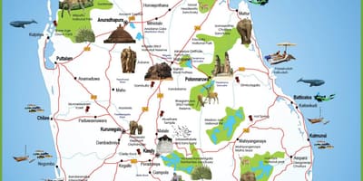 Touristischen Orten in Sri Lanka anzeigen