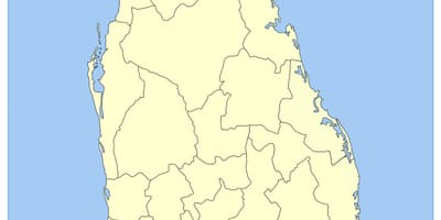 Karte von Sri Lanka southern province